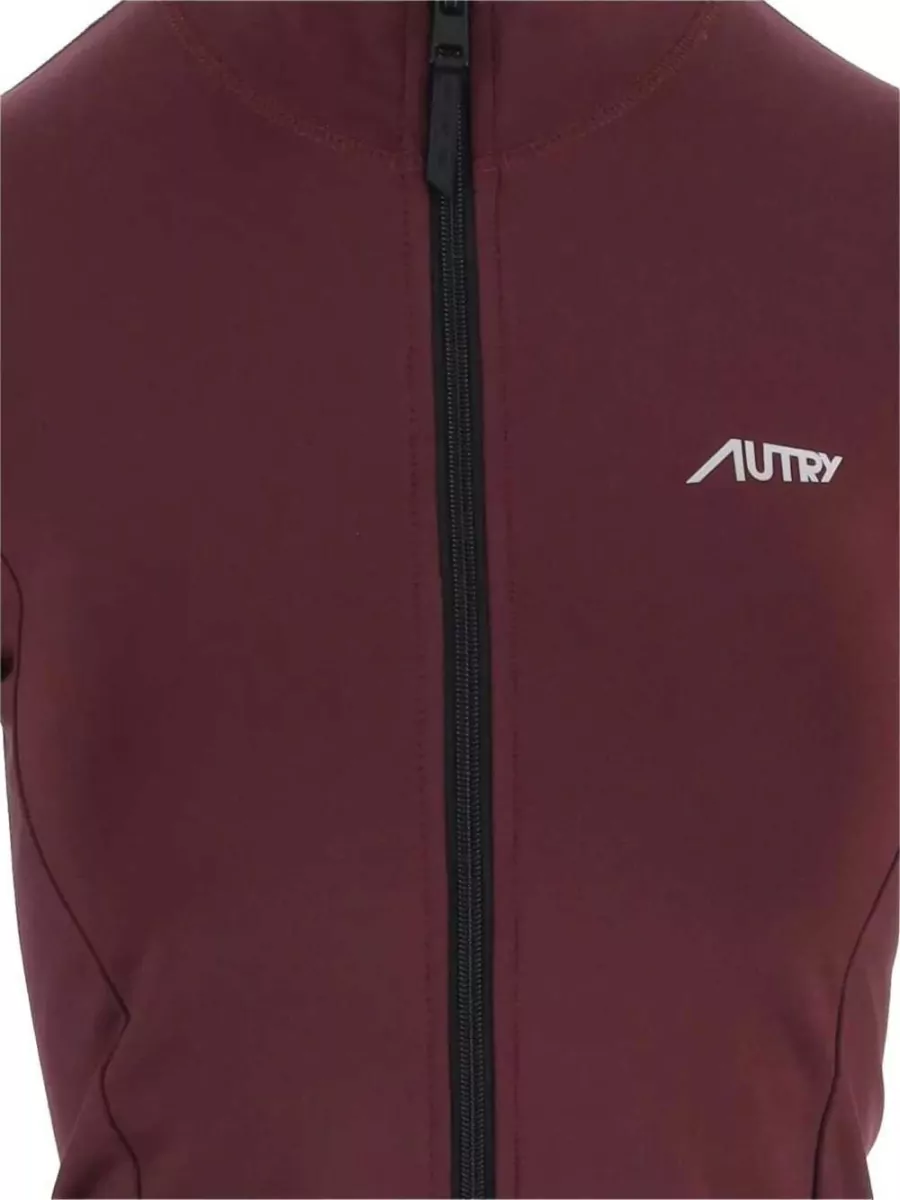 Autry Logo Print High Neck Long Sleeve Jacket