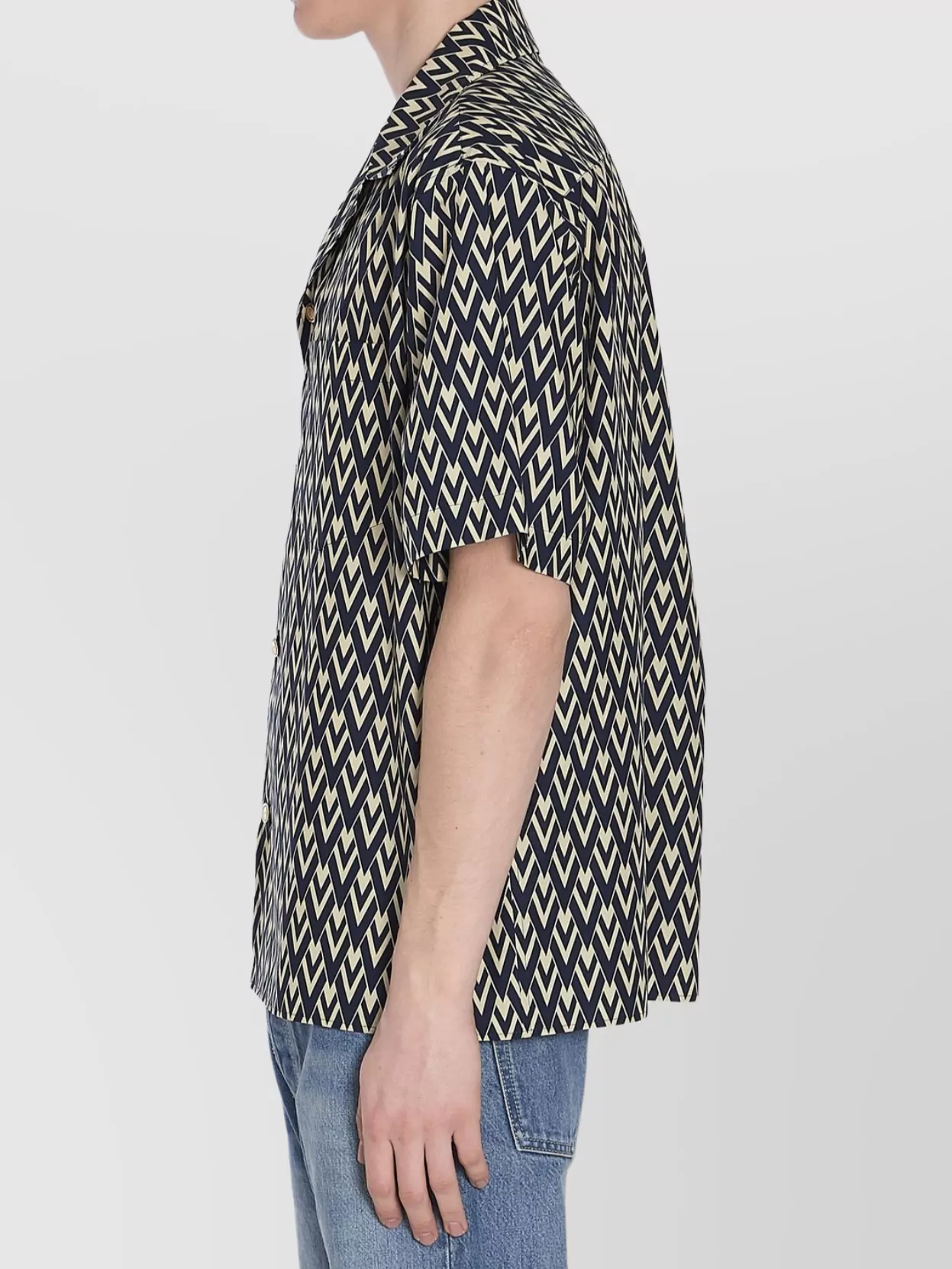 Valentino Garavani V Shirt Boxy Fit Cotton Poplin