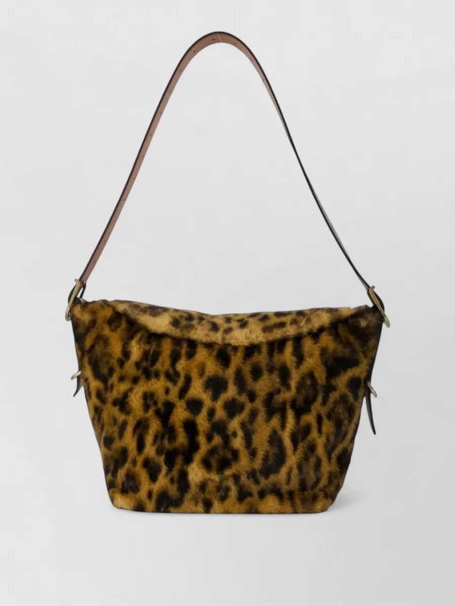 Zadig & Voltaire jane leo faux fur shoulder bag