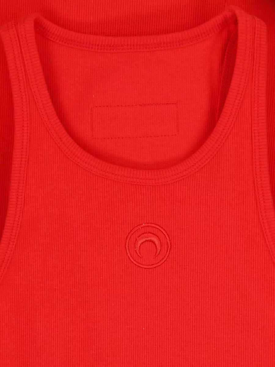 Marine Serre Cotton Long-Sleeve Bodysuit