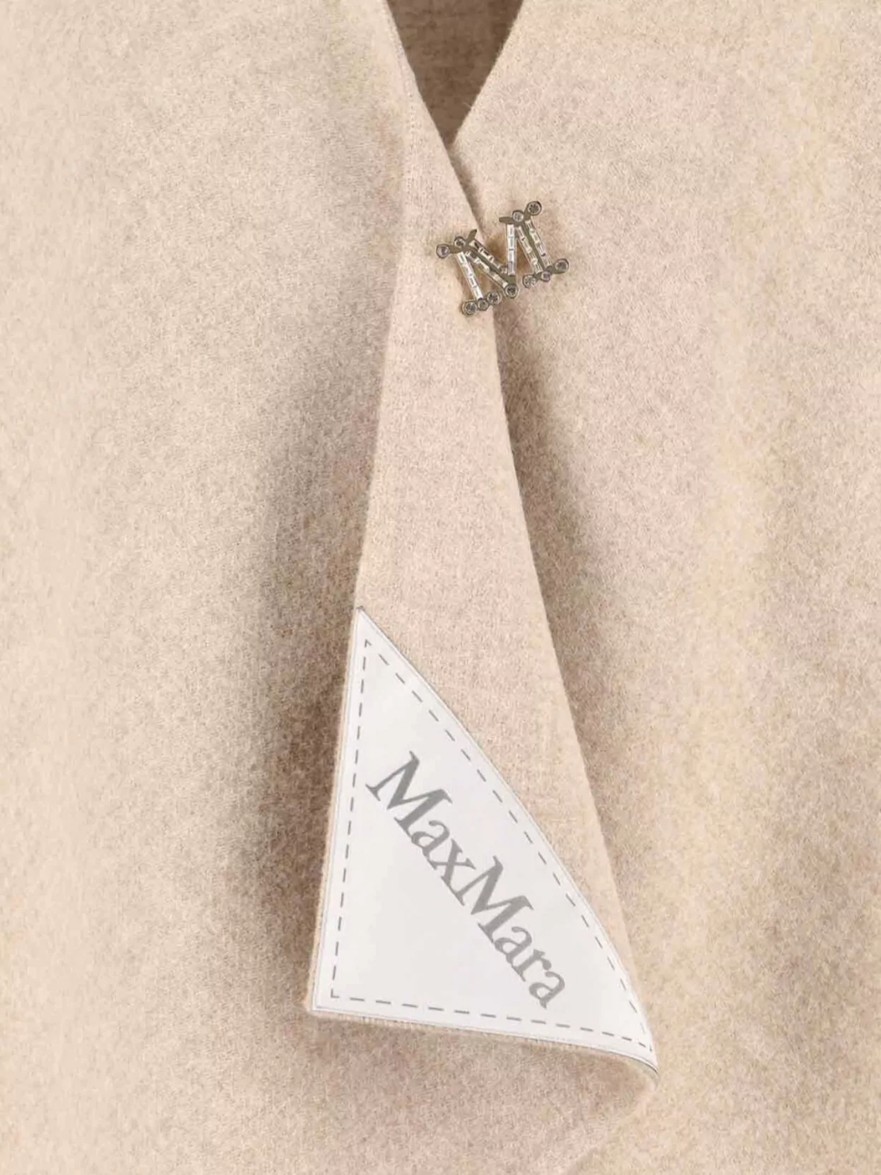Max Mara Hemline Asymmetry Embellished V-Neck