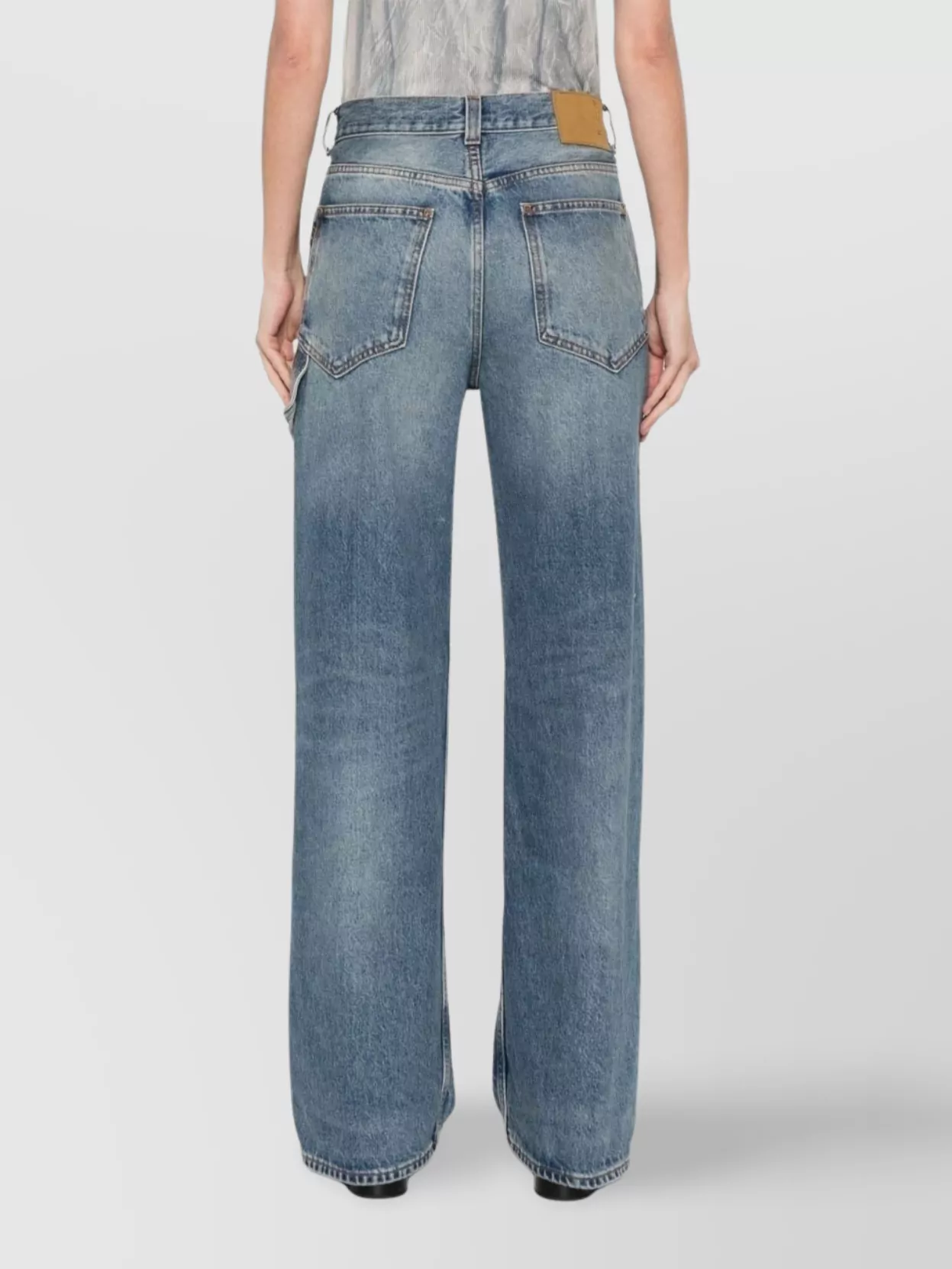 Haikure Winona Faded Effect Denim Trousers