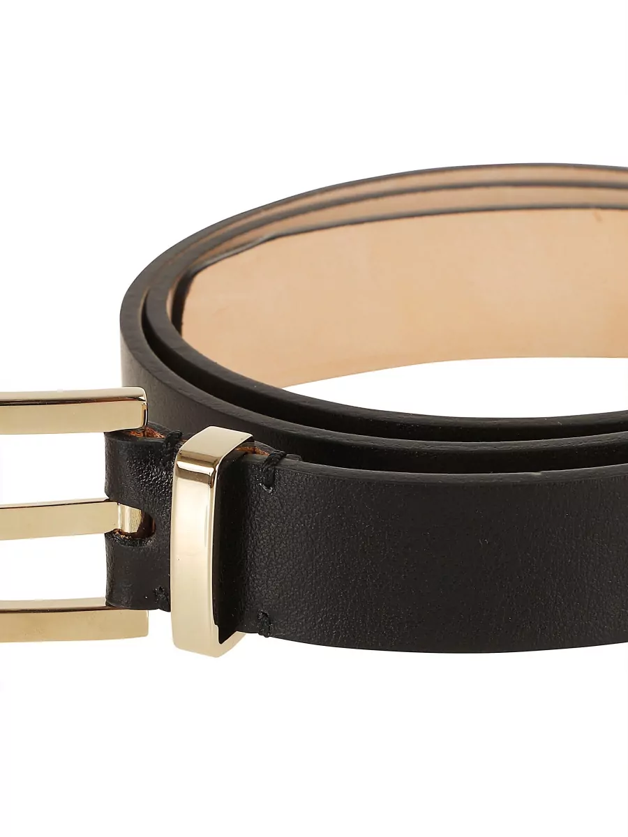 Victoria Beckham Leather Dorian Pin Buckle Belt