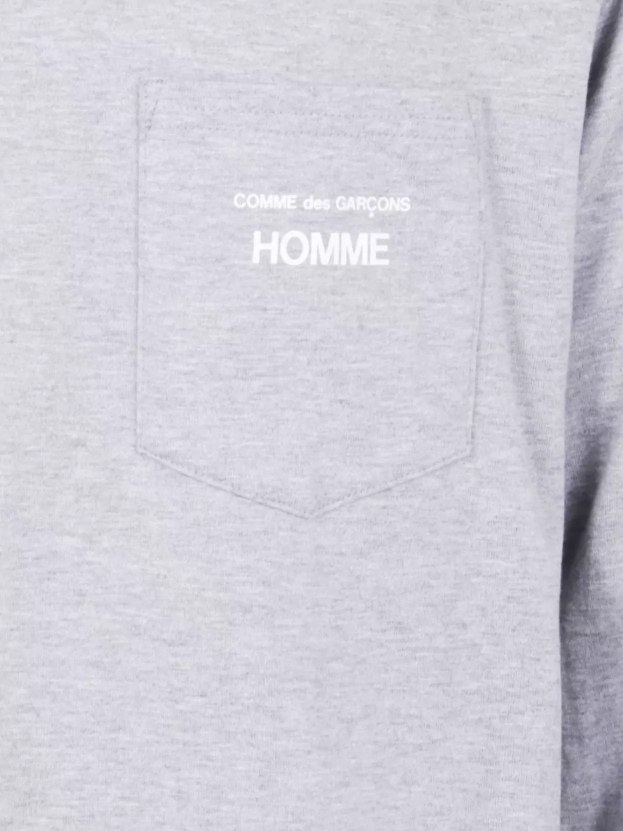 Comme Des Garçons Homme Long Sleeve Crew Neck T-Shirt With Pocket
