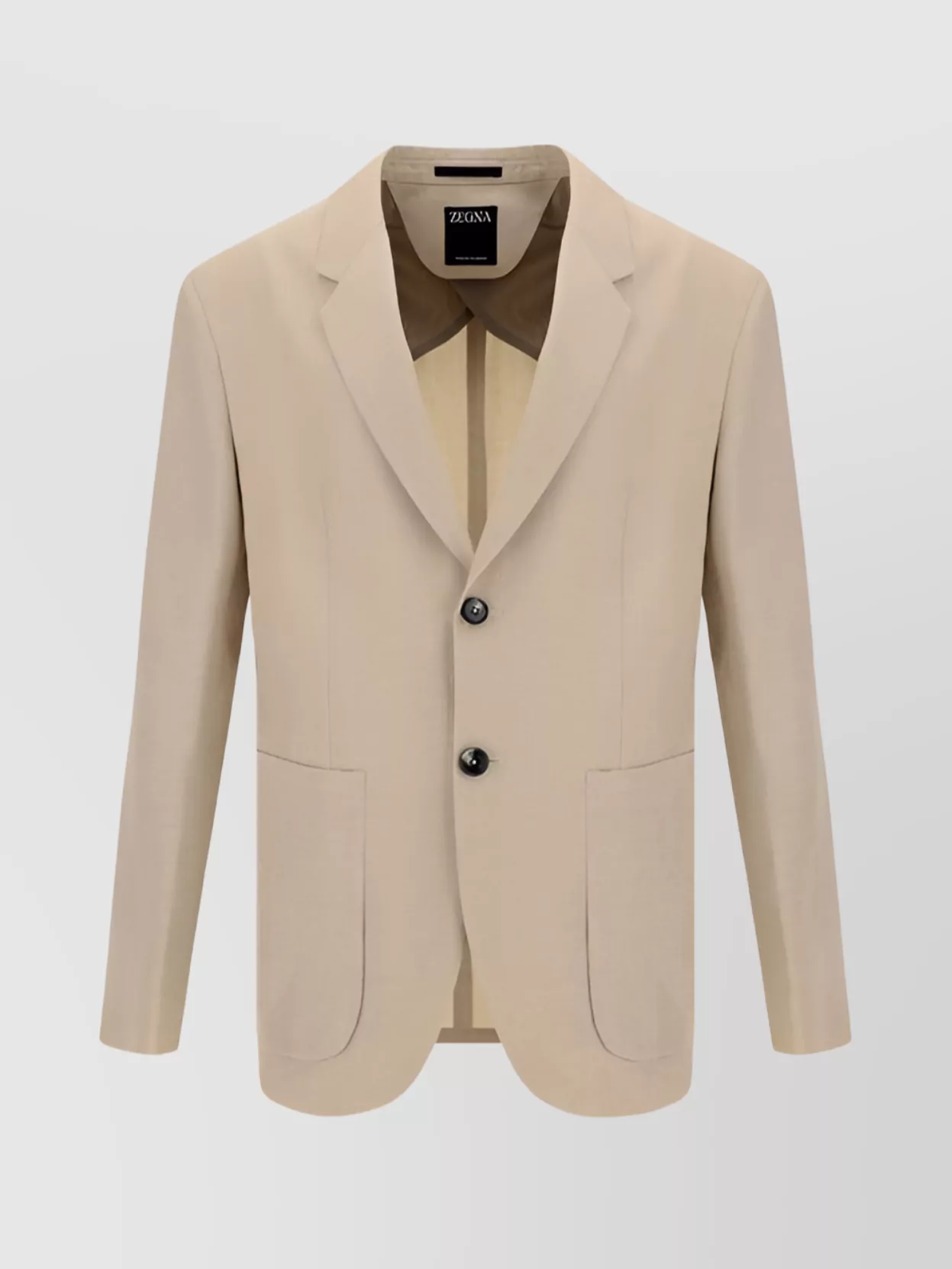 Shop Zegna Wool Blazer Jacket Structured Shoulders