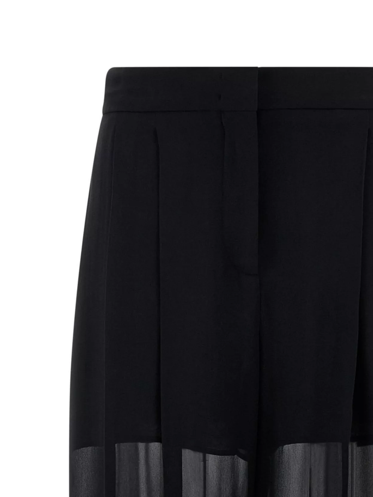 Alberta Ferretti Wide Leg Silk Trousers With Sheer Panels