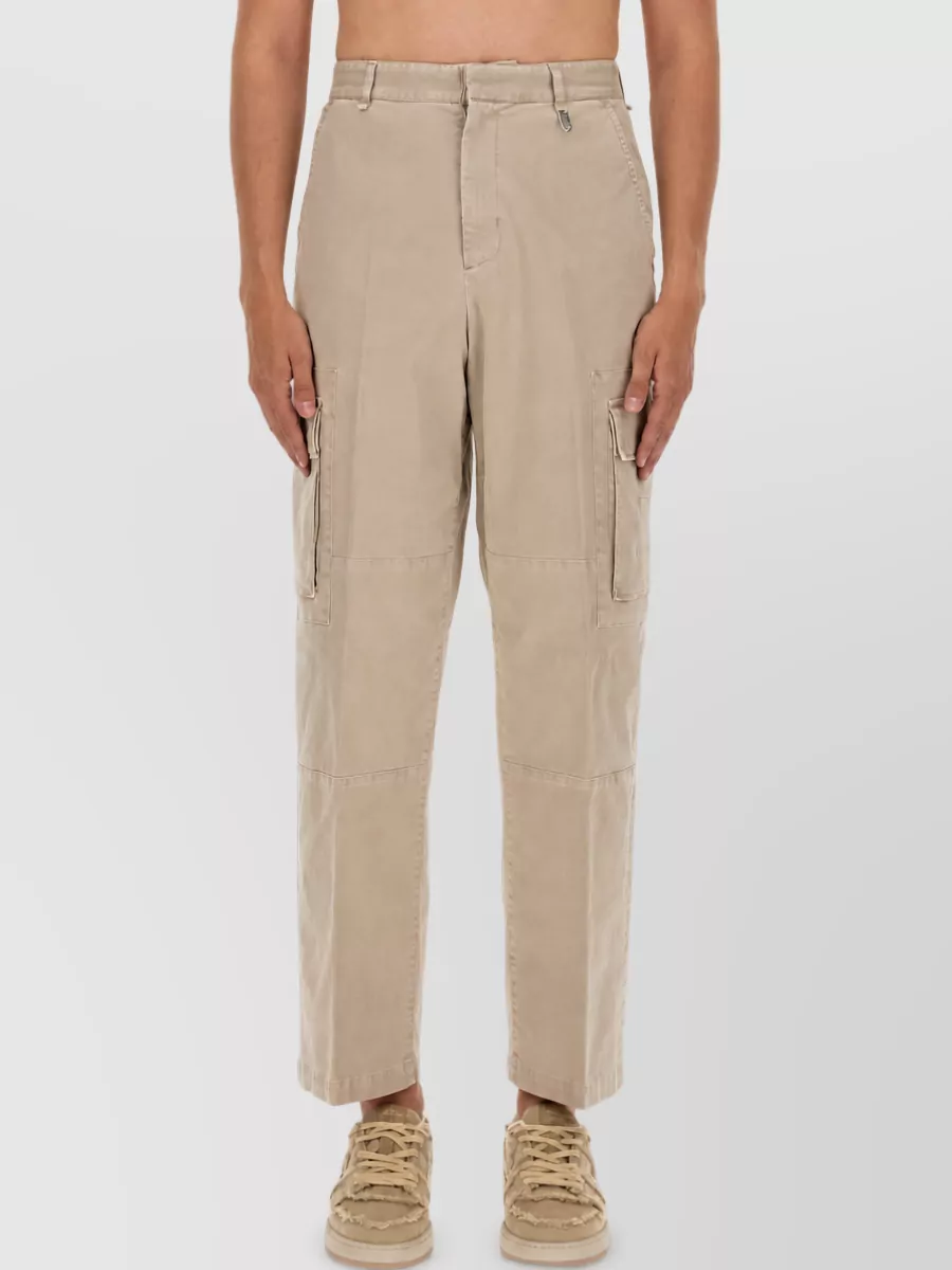 Fendi Cotton Gabardine Loose Fit Trousers