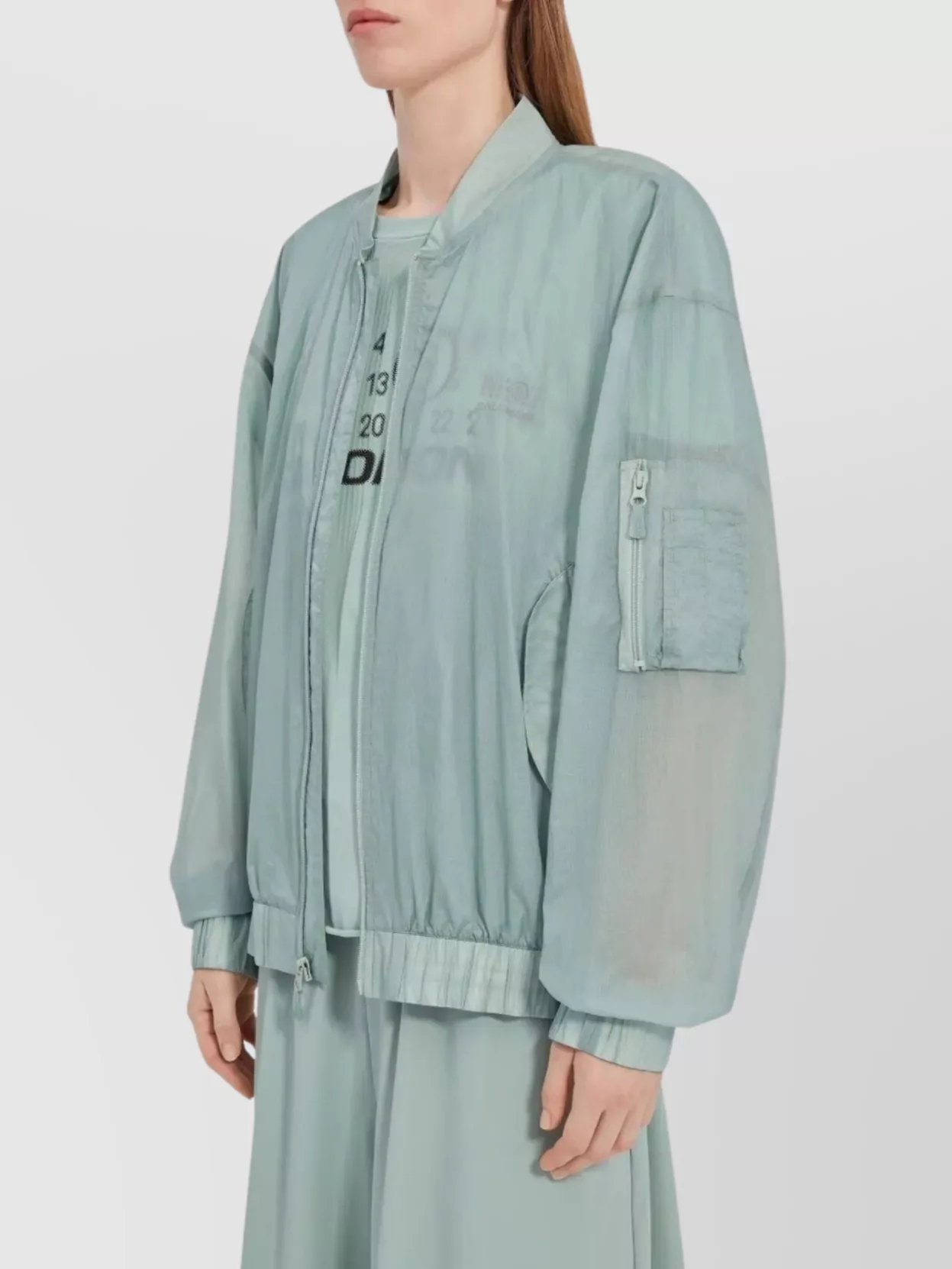 Mm6 Maison Margiela Bomber Jacket Numerical Graphics