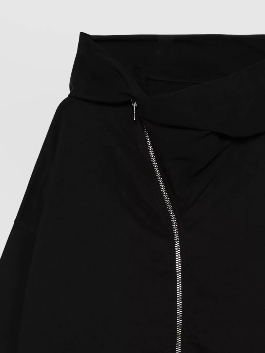Rick Owens Drkshdw Oversized High-Neck Zip Cotton Hoodie