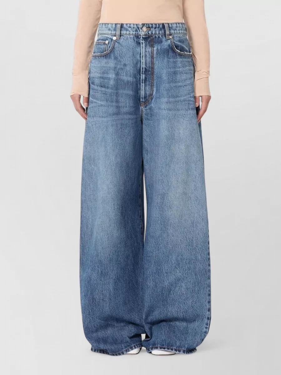 Sportmax Angri Denim Five Pocket Wide Trousers