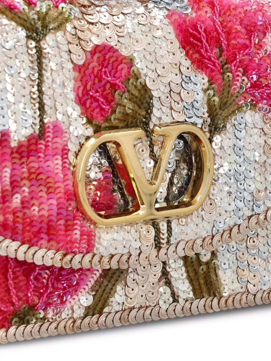 Valentino Garavani Vain Small Sequin Clutch Bag