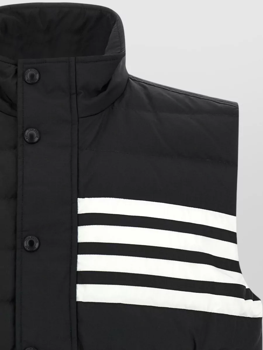 Thom Browne Striped High Neck Padded Sleeveless Vest