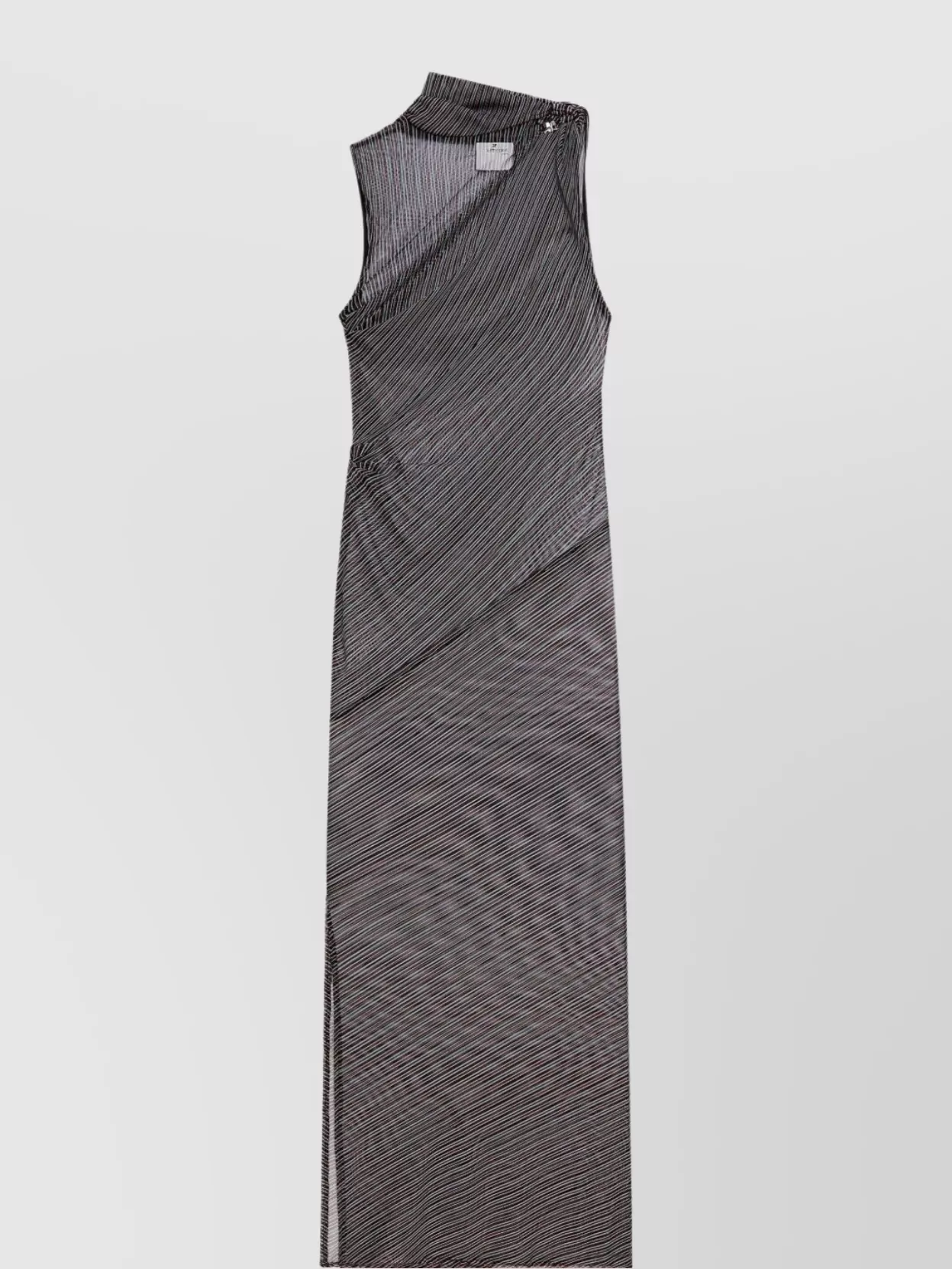 Shop Courrèges Knee Length Dress With Asymmetric Neckline