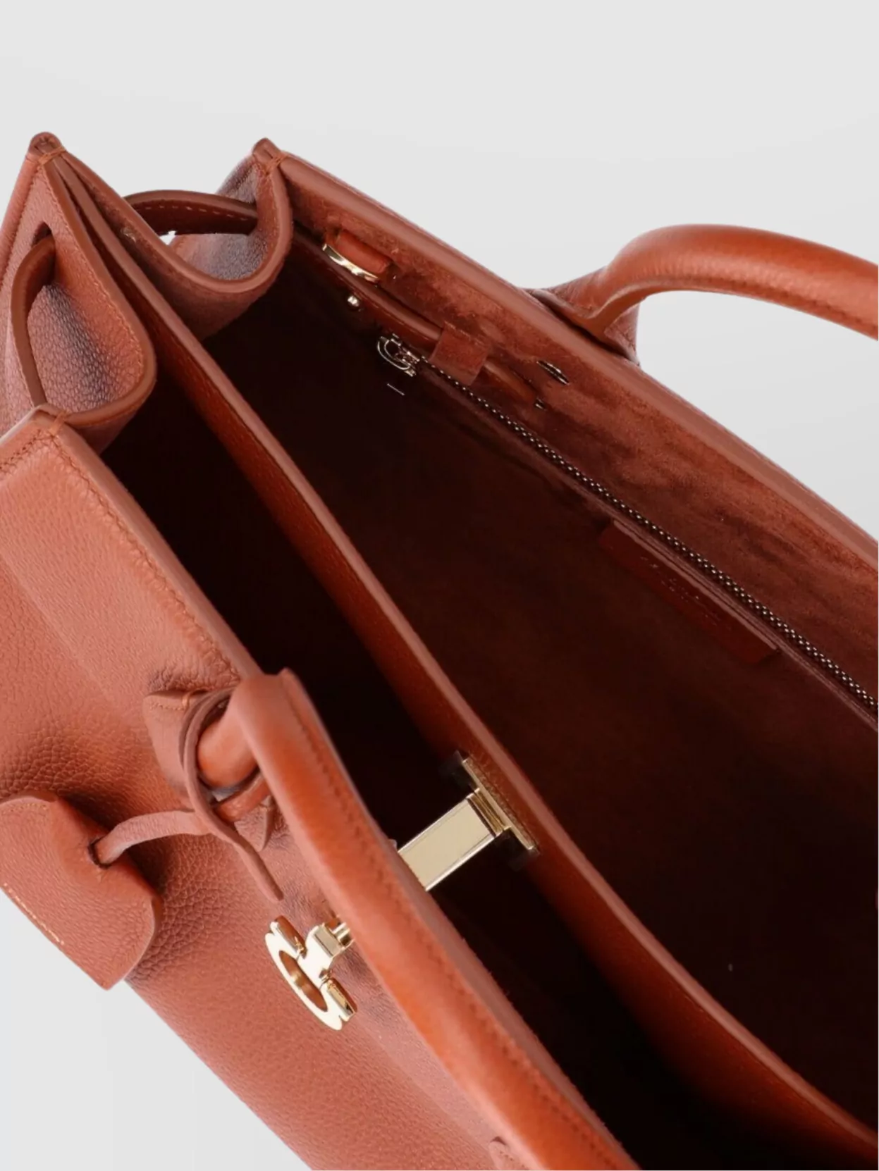 Ferragamo Structured Top Handle Shoulder Bag