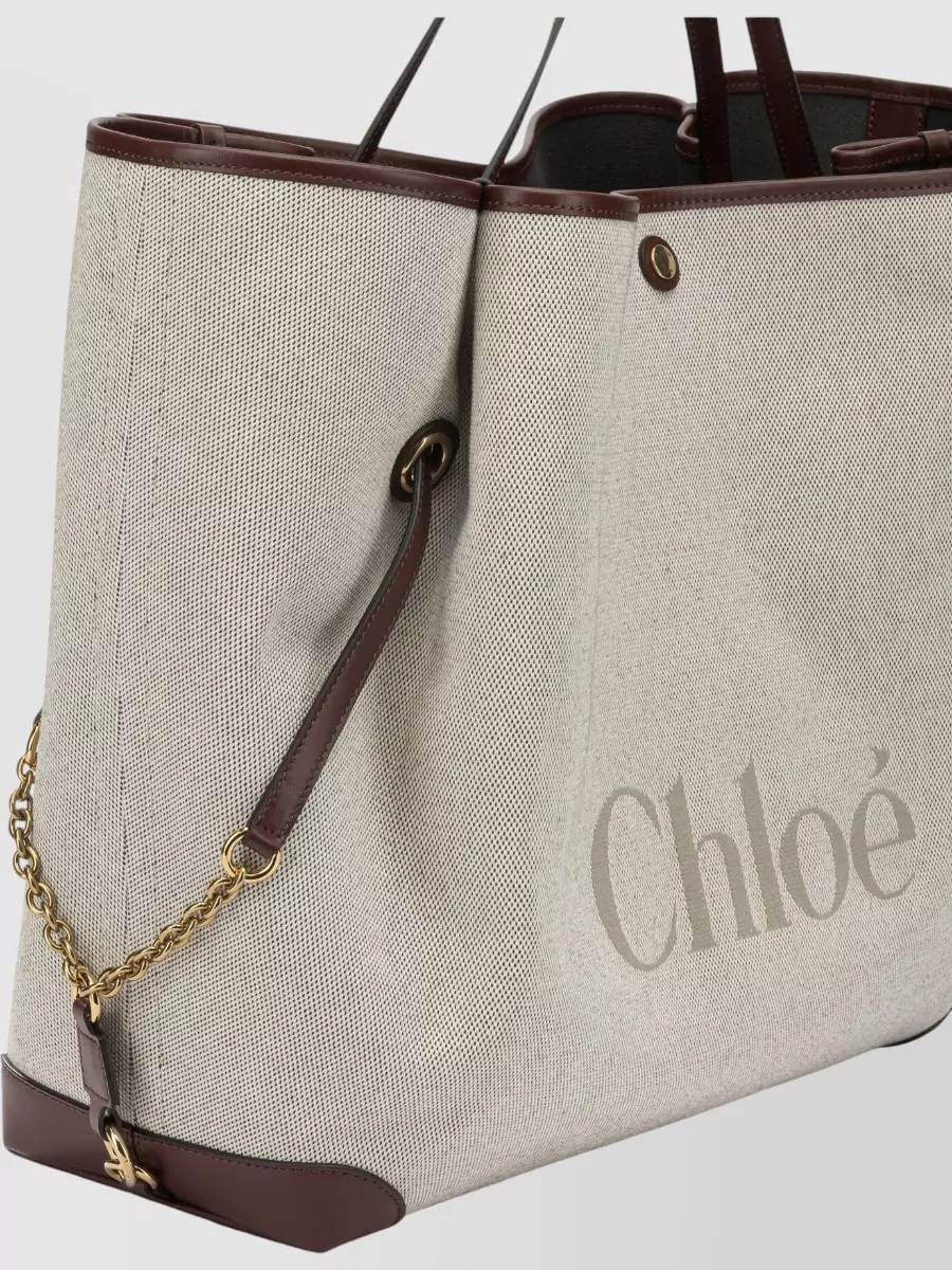 Chloé Chloé Carry Large Canvas Tote Bag