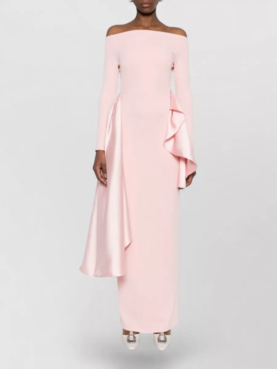 Solace London Ruffled long sleeve maxi dress