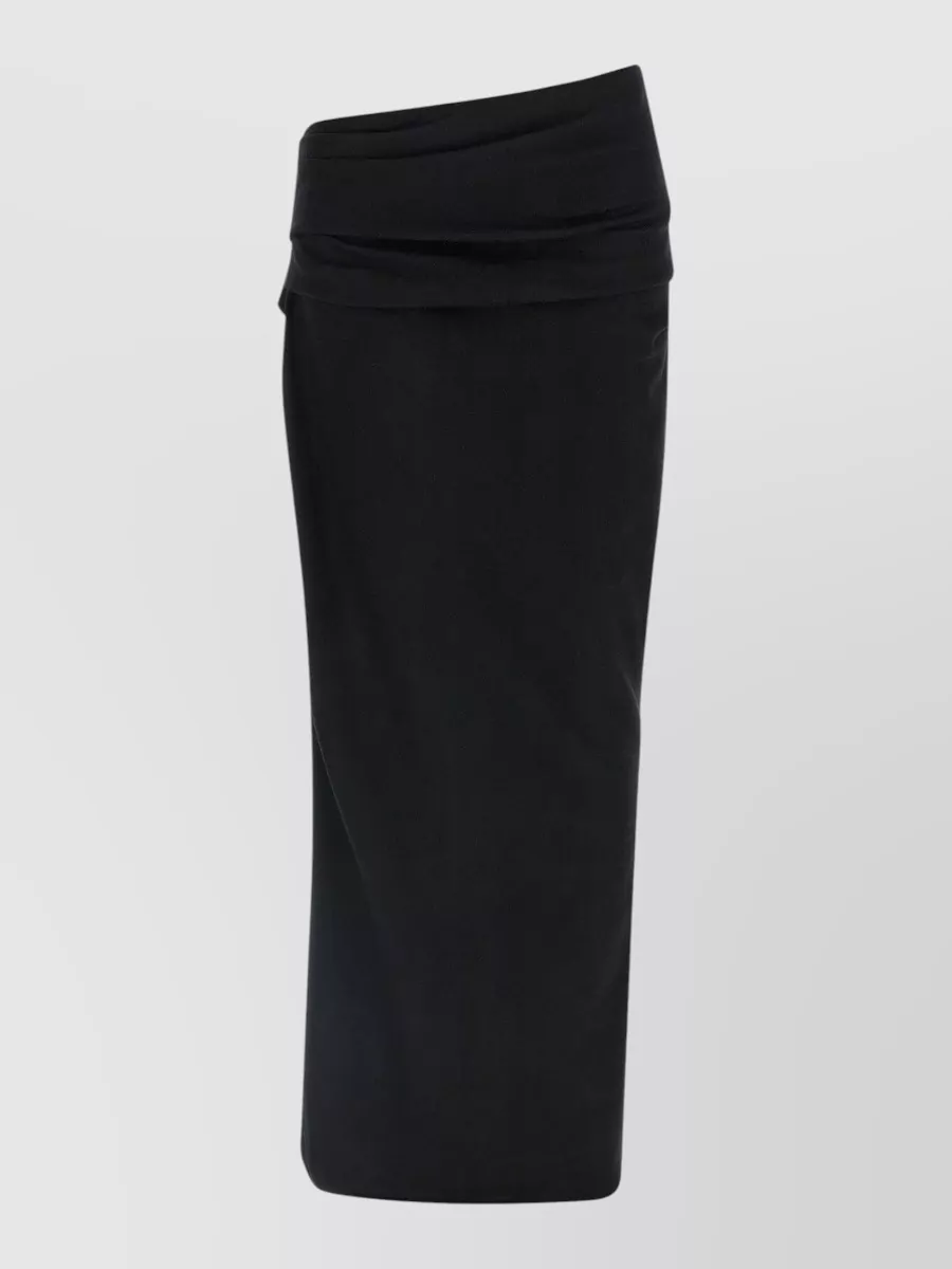 Entire Studios wool draped asymmetric midi skirt