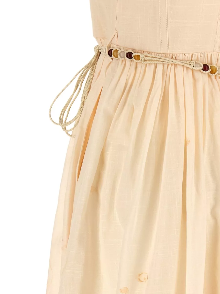 Zimmermann Cotton Toile-Print Corset Midi Dress