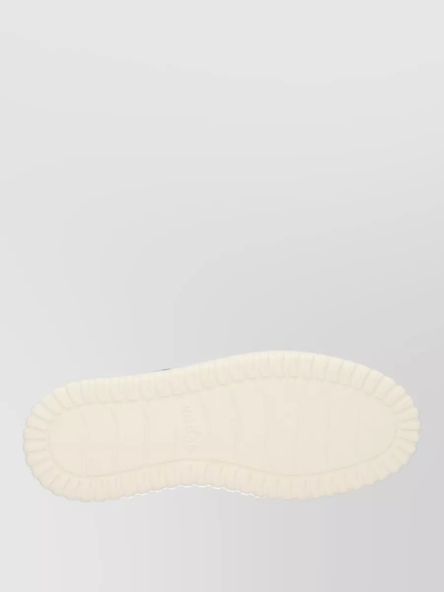 Hogan Low Top Sneakers Round Toe Panels Collar