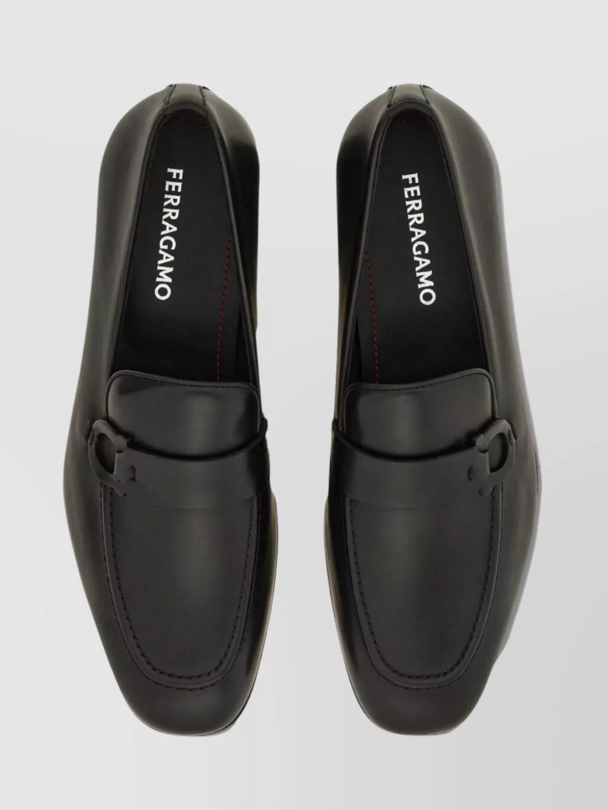 Ferragamo Gancini Detail Buckle Loafers