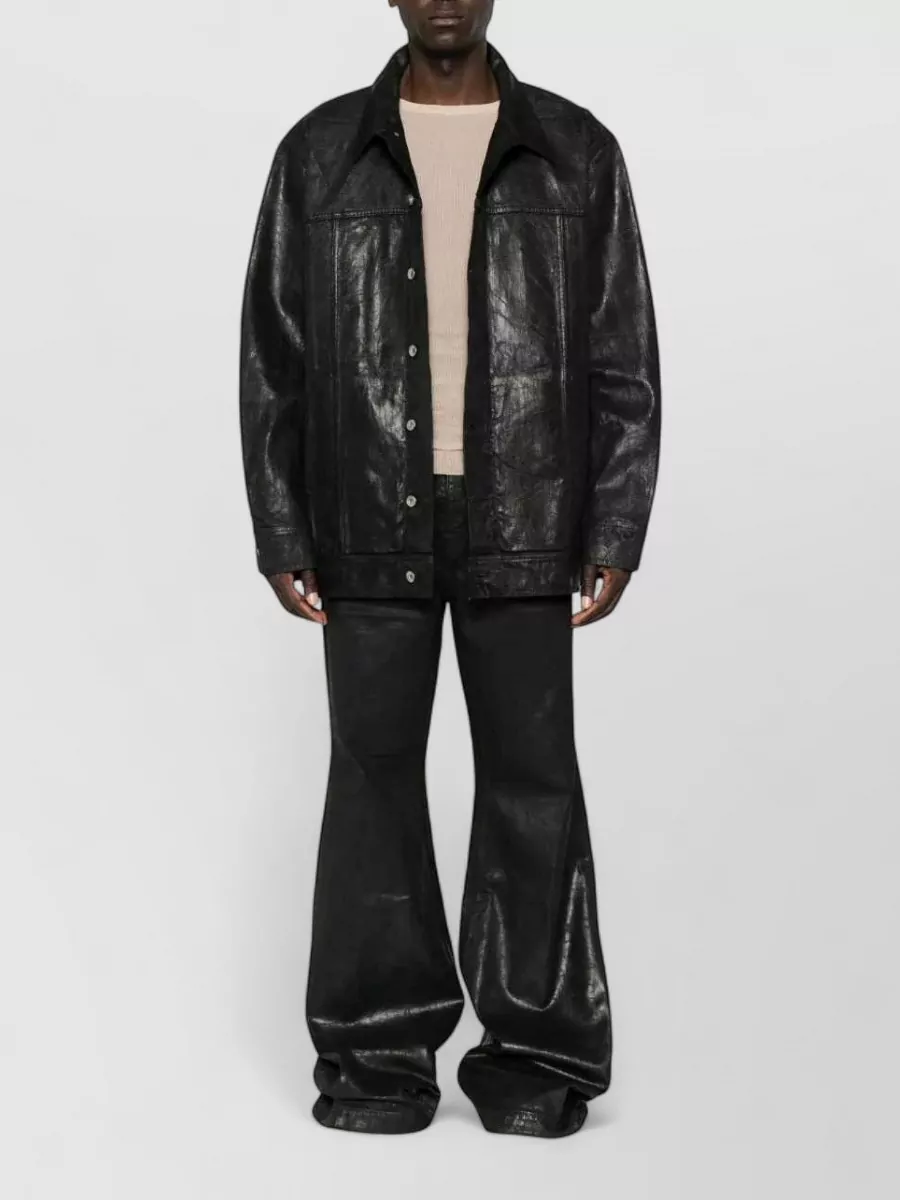 Rick Owens Drkshdw Denim Coated Long-Sleeve Jacket