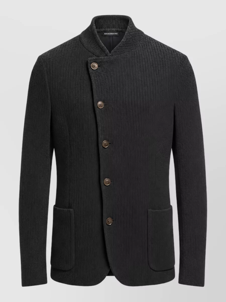 Emporio Armani Chenille Single-Breasted Coat