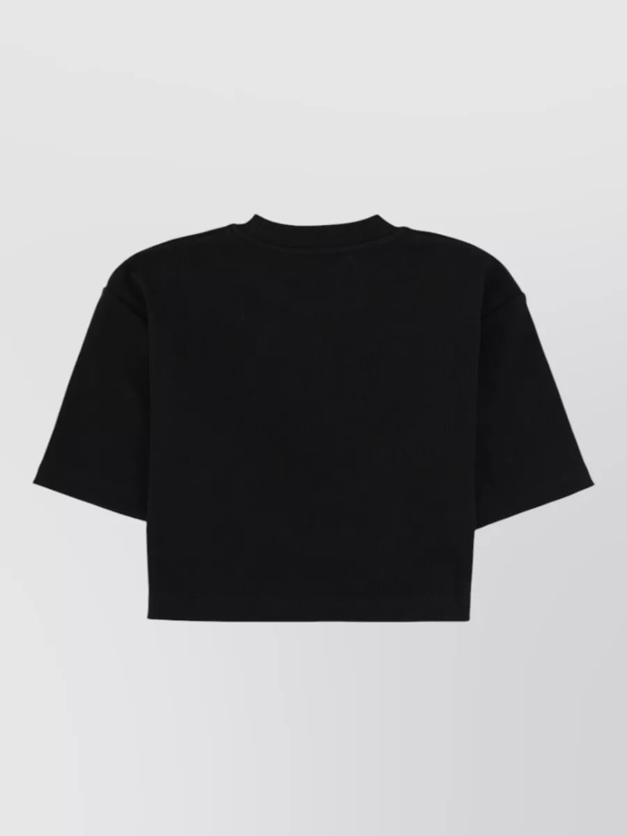 Off-White Cropped Logo T-Shirt Short Sleeve Top