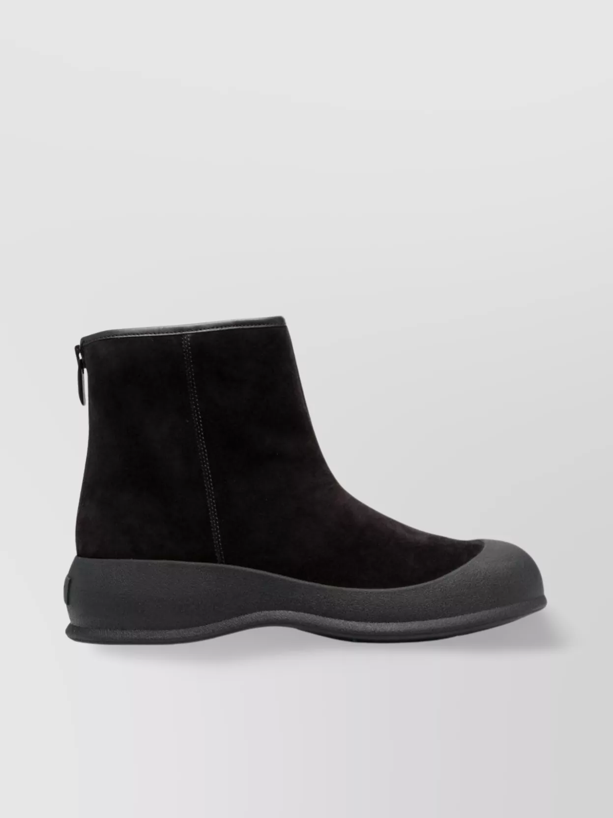 Shop Bally Almond Toe Ankle Boots In Calf Suede In Black
