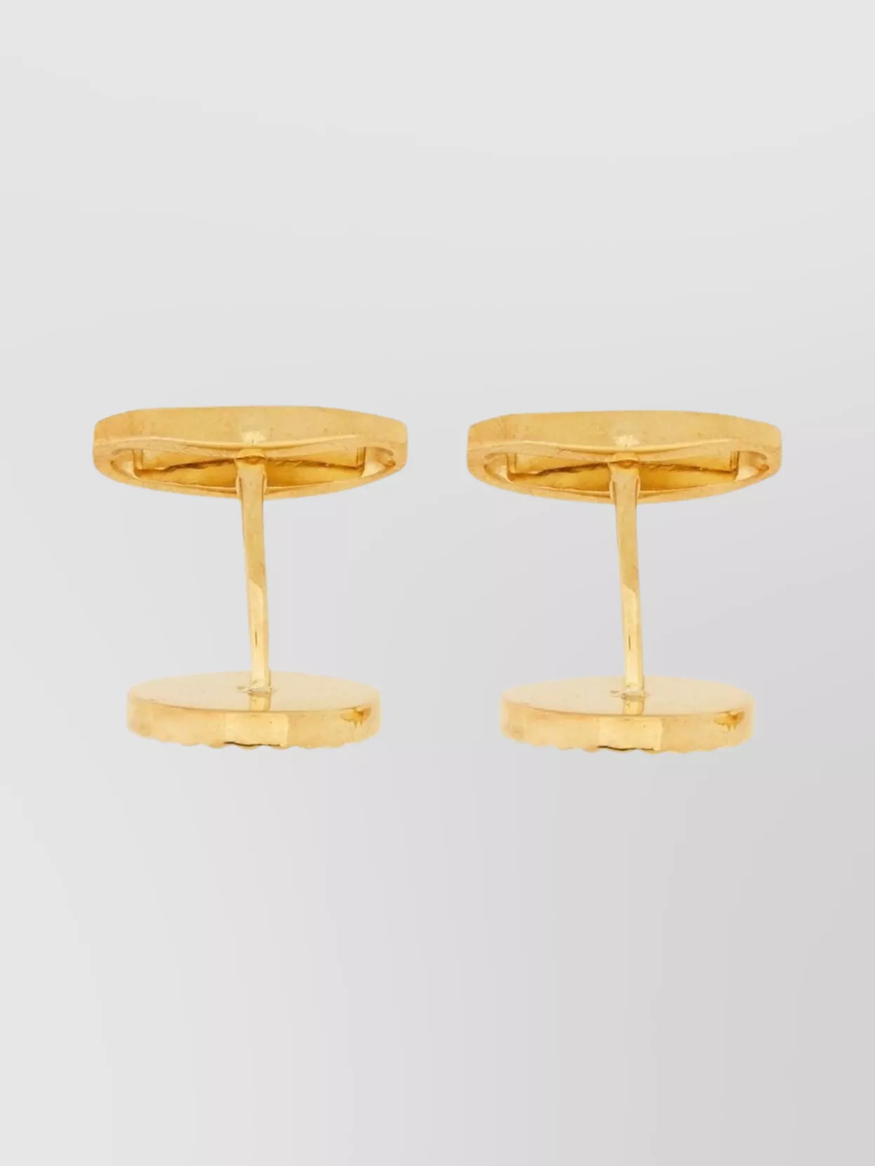 Dolce & Gabbana Logo Round Cufflinks Polished Finish