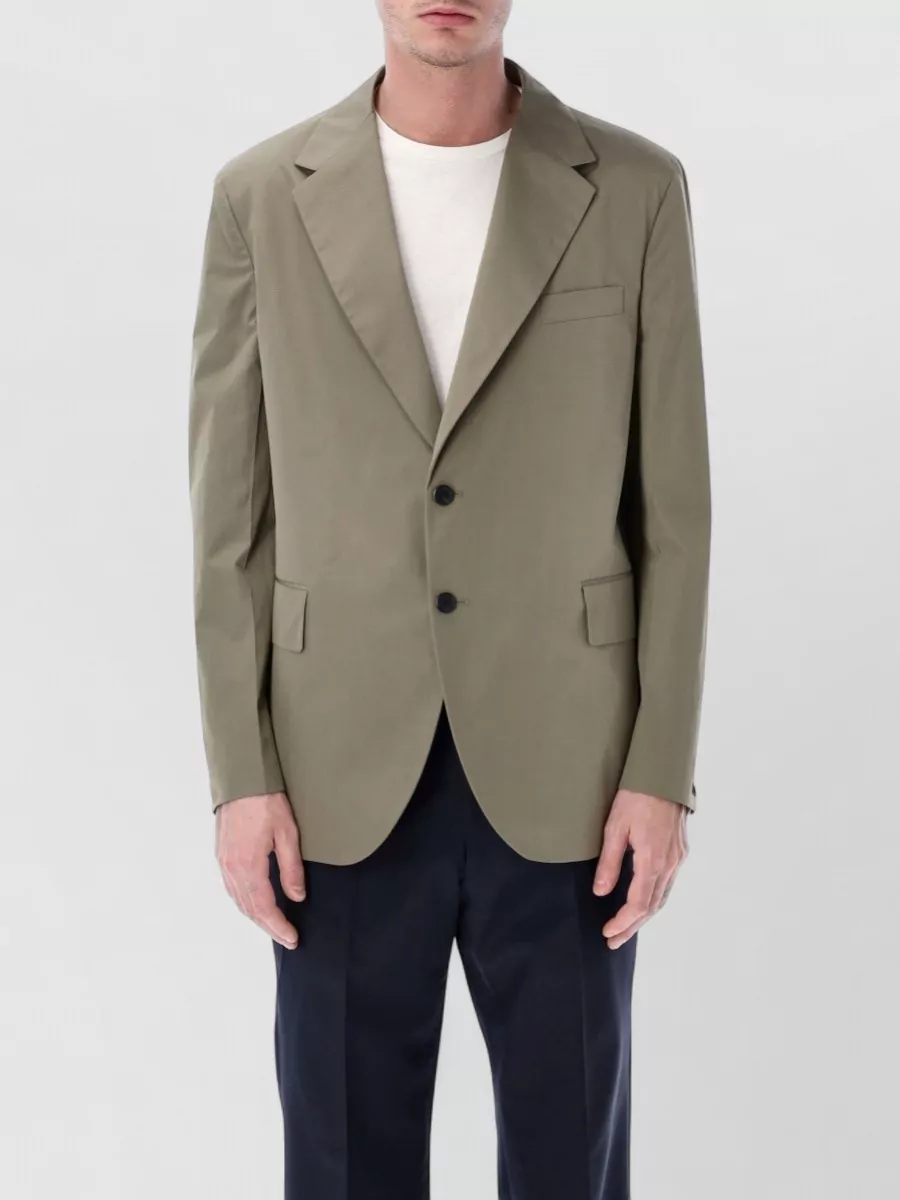 Prada Poplin Blazer Regular Fit Notch Lapel In Multi
