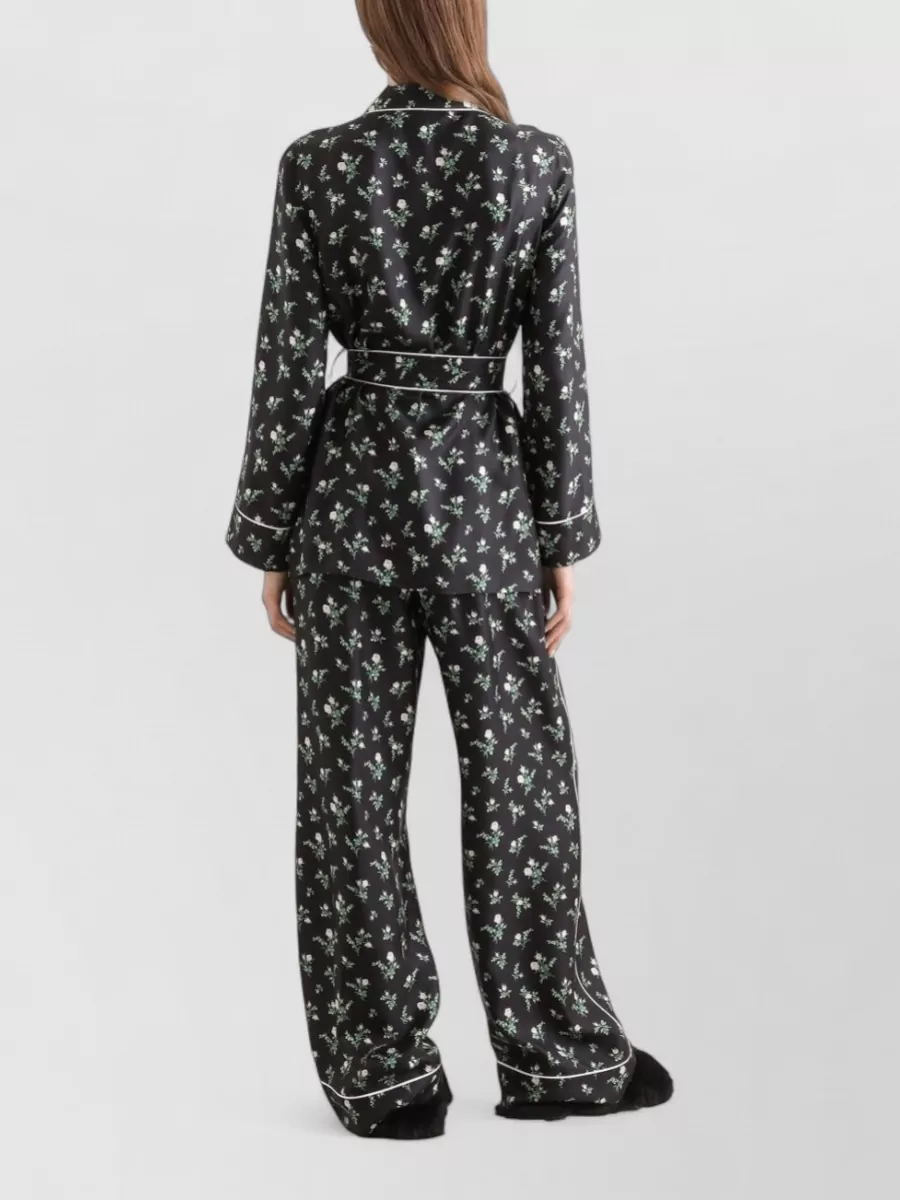 Dolce&Gabbana Printed Silk Wide-Leg Trousers