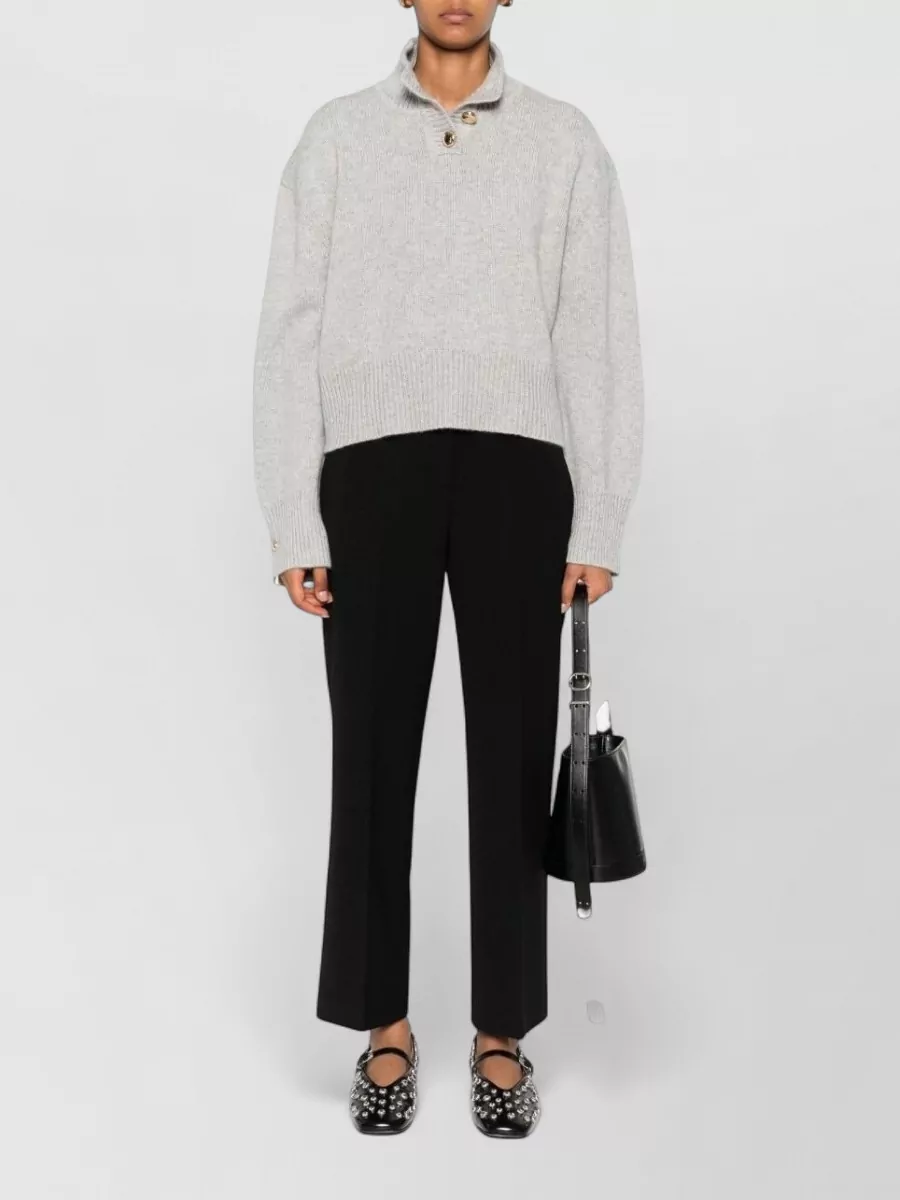 Via Masini 80 Virgin Wool Blend Straight-Leg Trousers