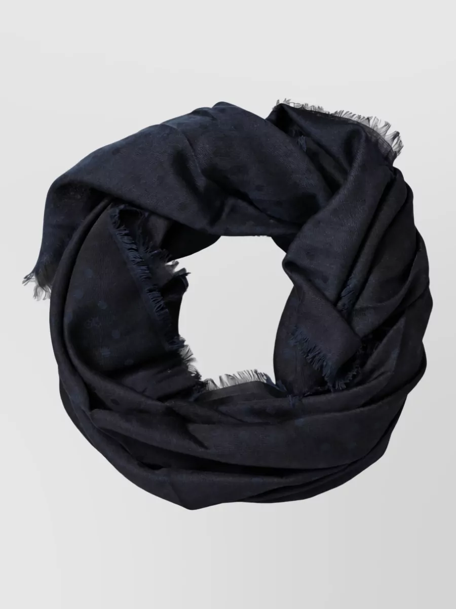 Dolce&Gabbana silk-blend polka-dot fringed scarf