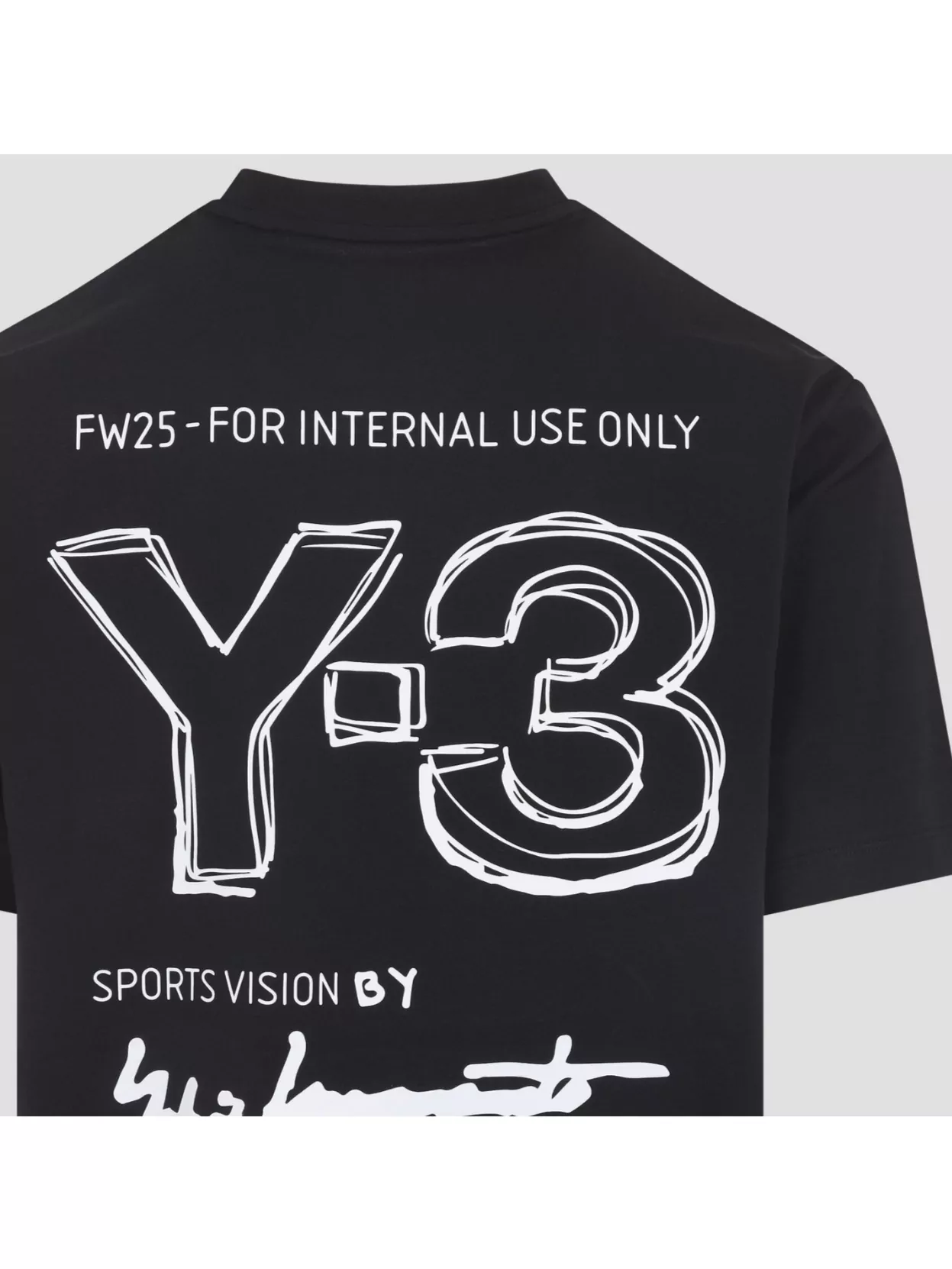 Y3 Graphic Print Short Sleeve Crew Neck T-Shirt
