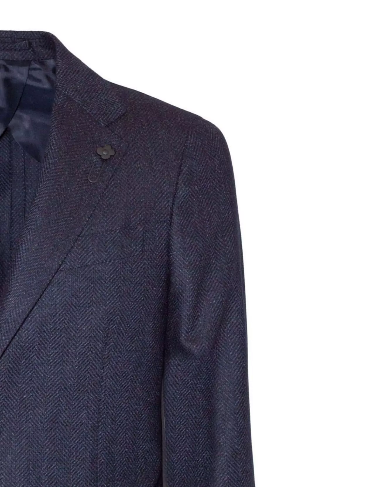 Lardini Iconic Jacket With Herringbone Weave