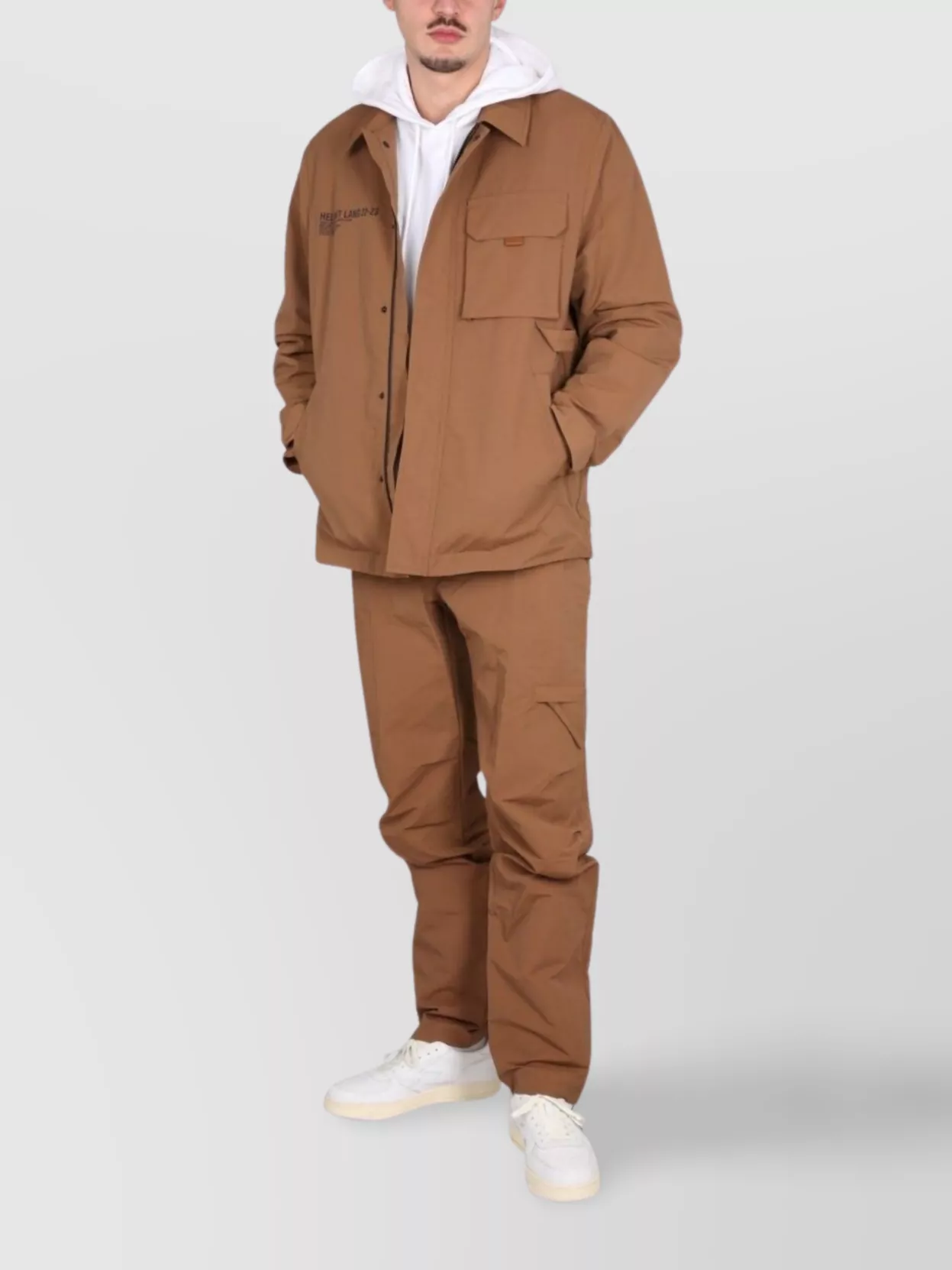 Helmut Lang Hooded Sweatshirt With Back Detail And Front Pocket