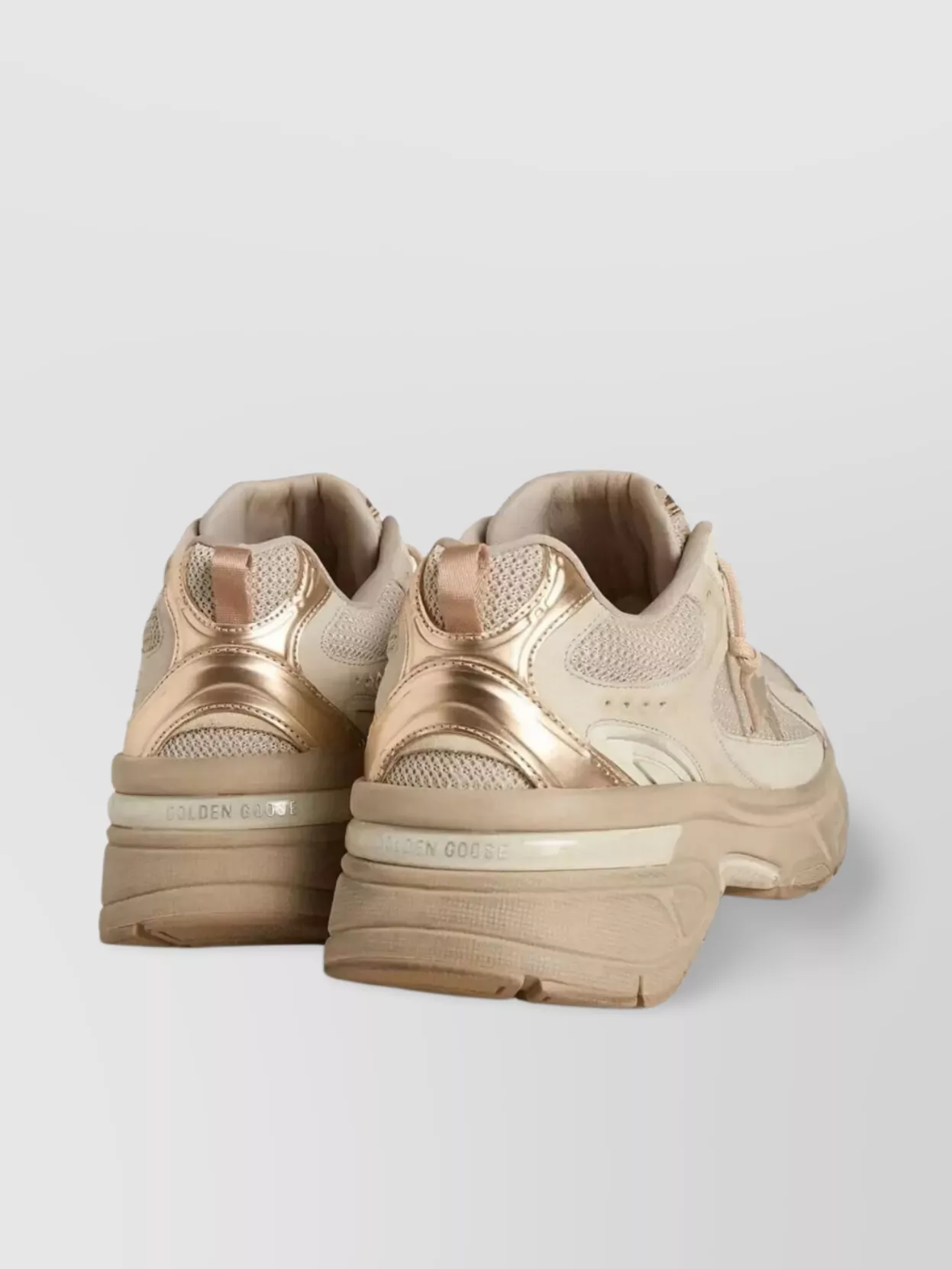 Golden Goose Net Leather And Suede Sneakers With Star Detail