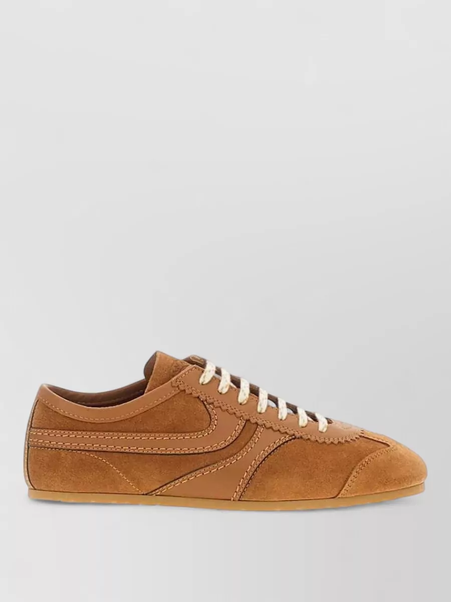 Dries Van Noten Leather Low-Top Sneakers
