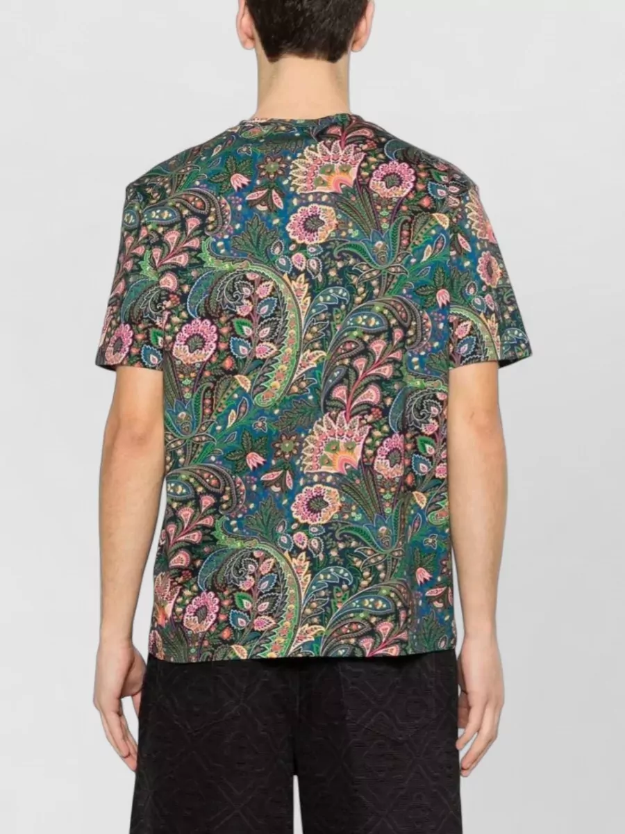 Etro Paisley Print Cotton Short-Sleeve T-Shirt