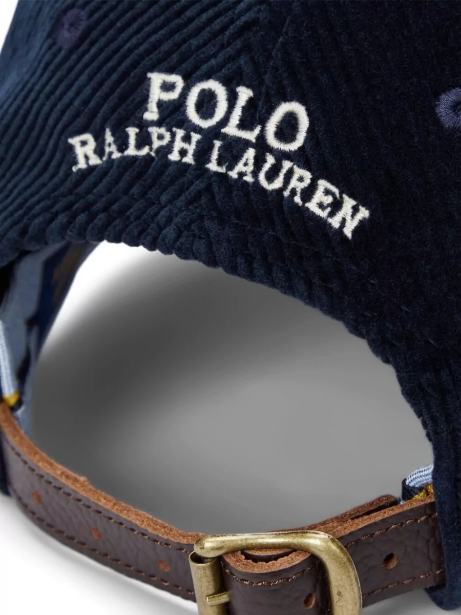 Ralph Lauren Logo Cap Corduroy Texture Structured Design