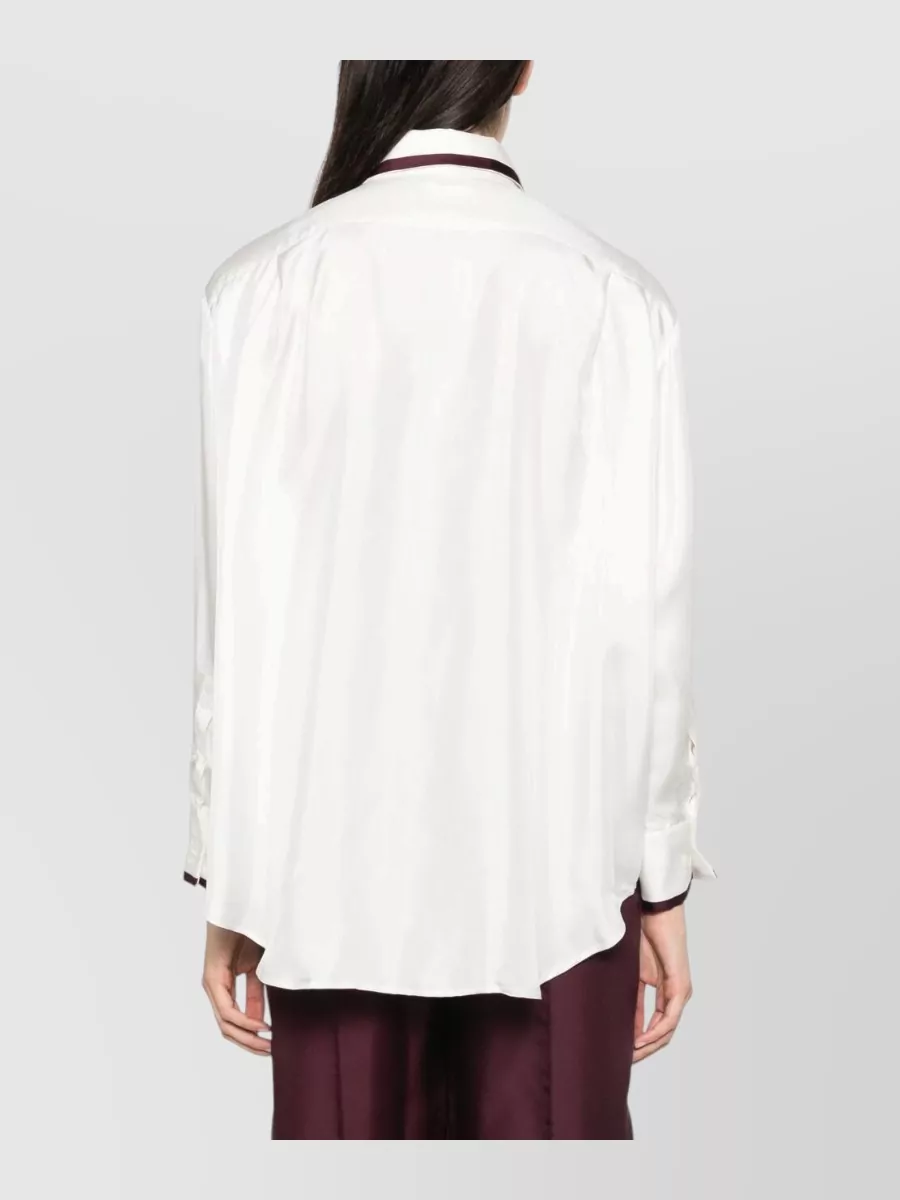 F.r.s For Restless Sleepers Silk Contrast Trim Shirt
