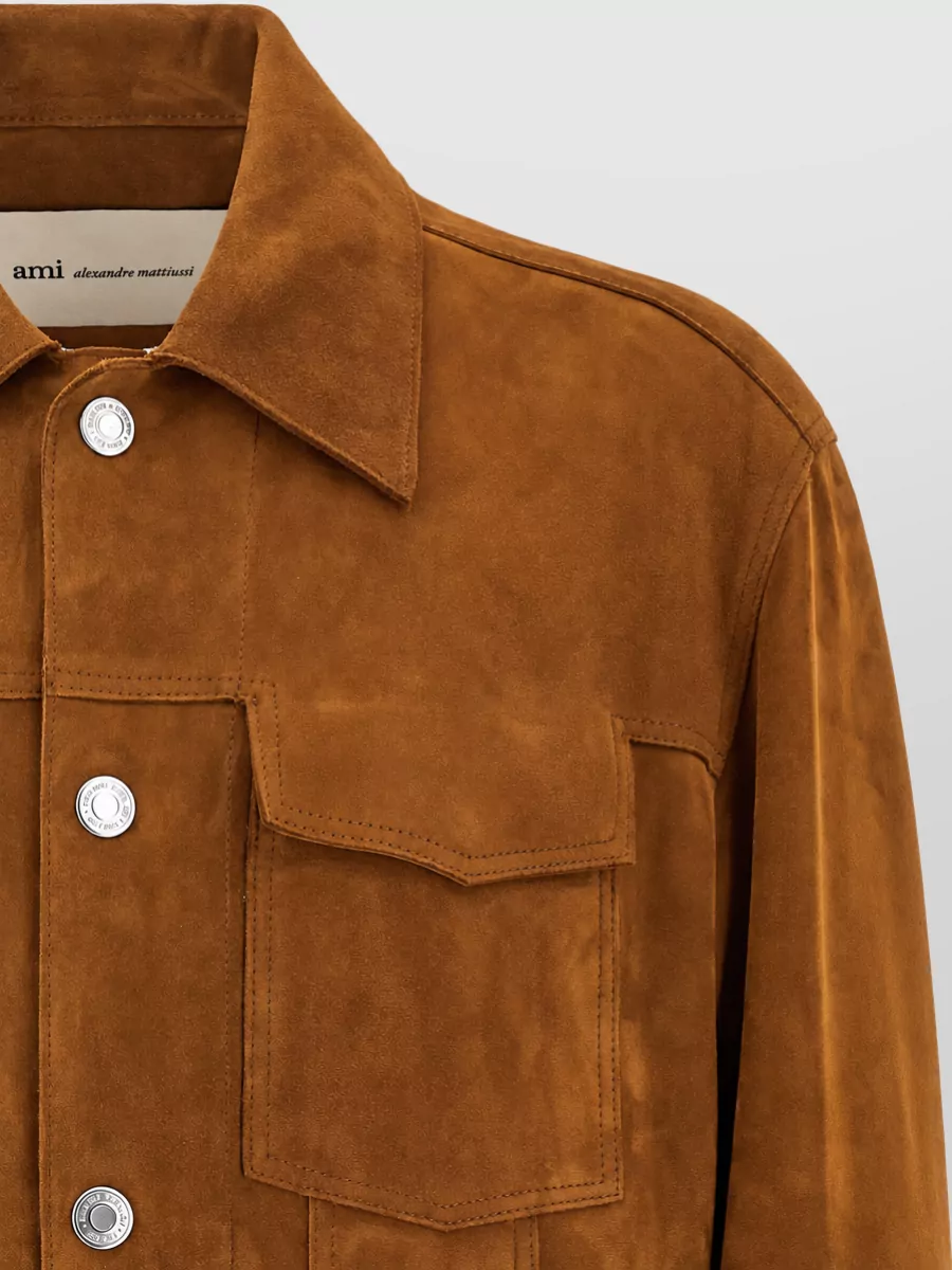 Ami Paris Suede Trucker Jacket