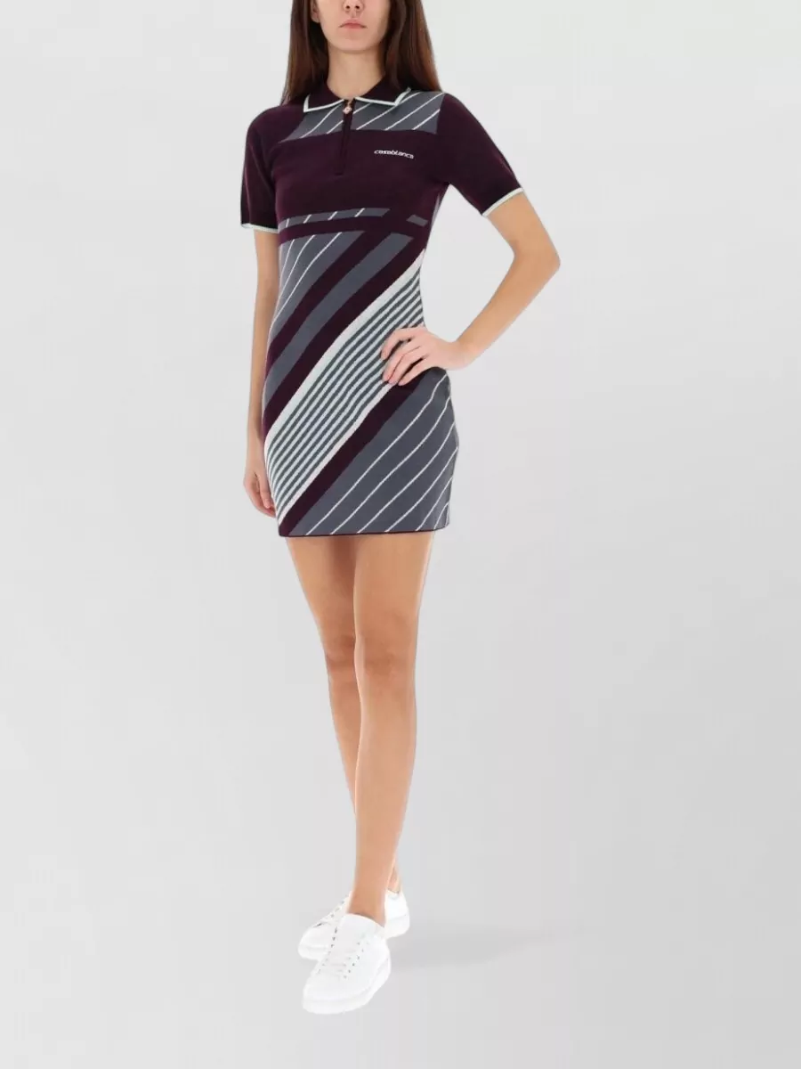 Casablanca Merino Wool Polo Knitted Dress