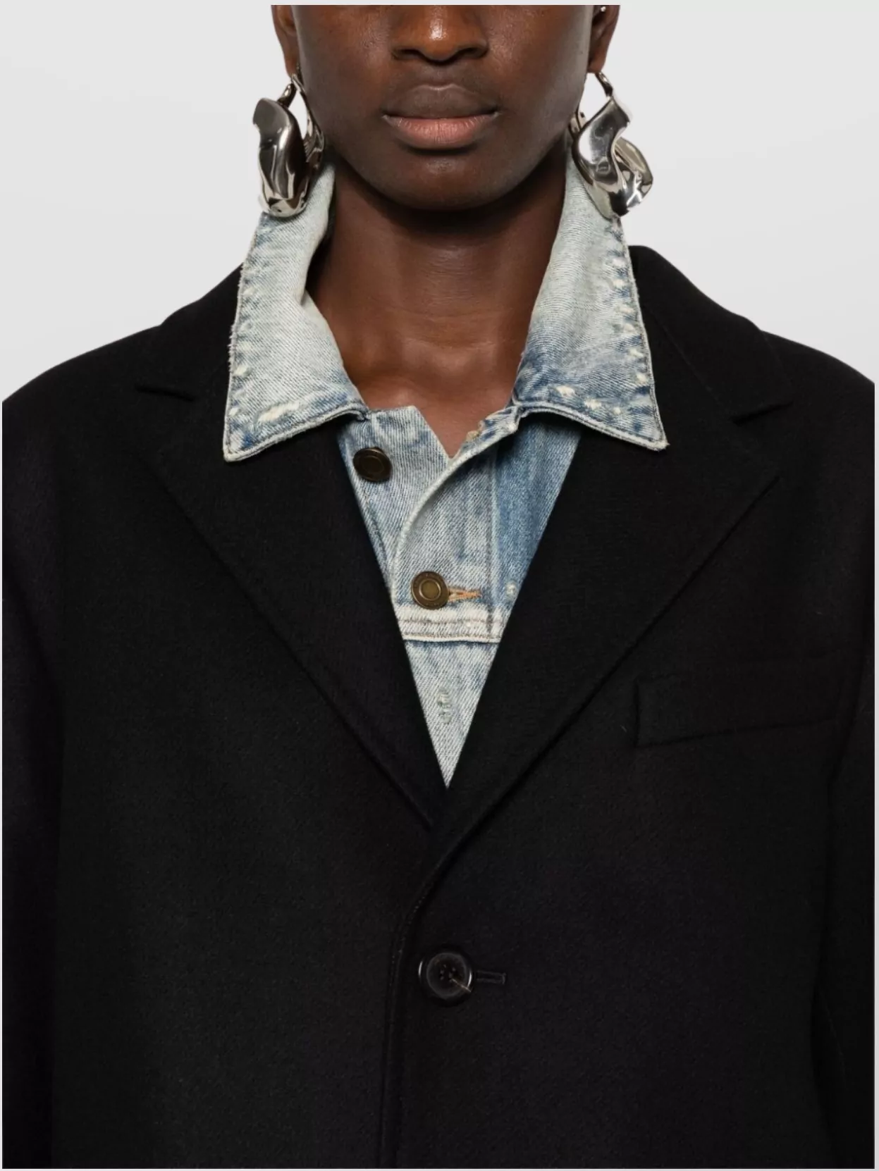 Dsquared2 Long Sleeve Single Breasted Coat With Notched Lapels