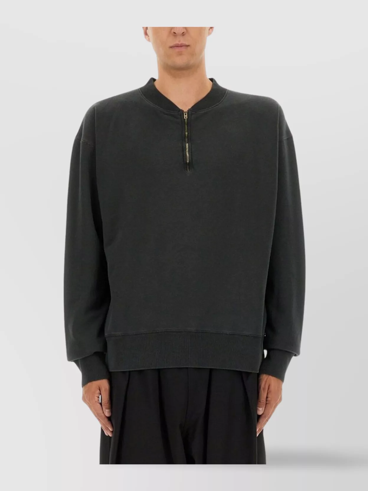Maison Margiela Crew Neck Long Sleeve Ribbed Sweater