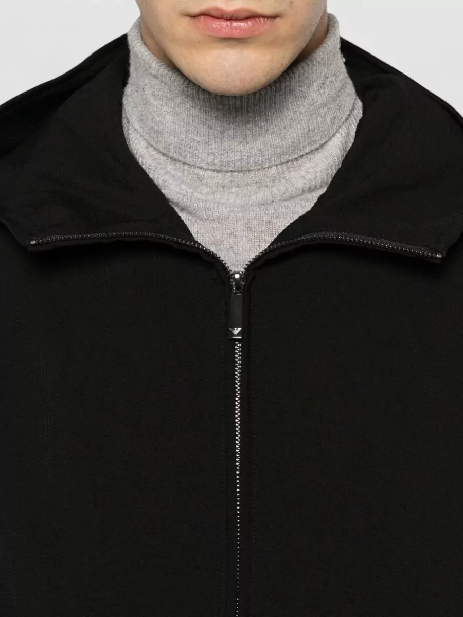 Emporio Armani Hooded Single Breasted Coat