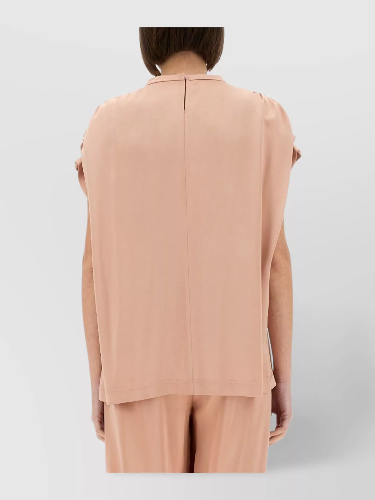 Fabiana Filippi Ruffled Shoulder Viscose T-Shirt