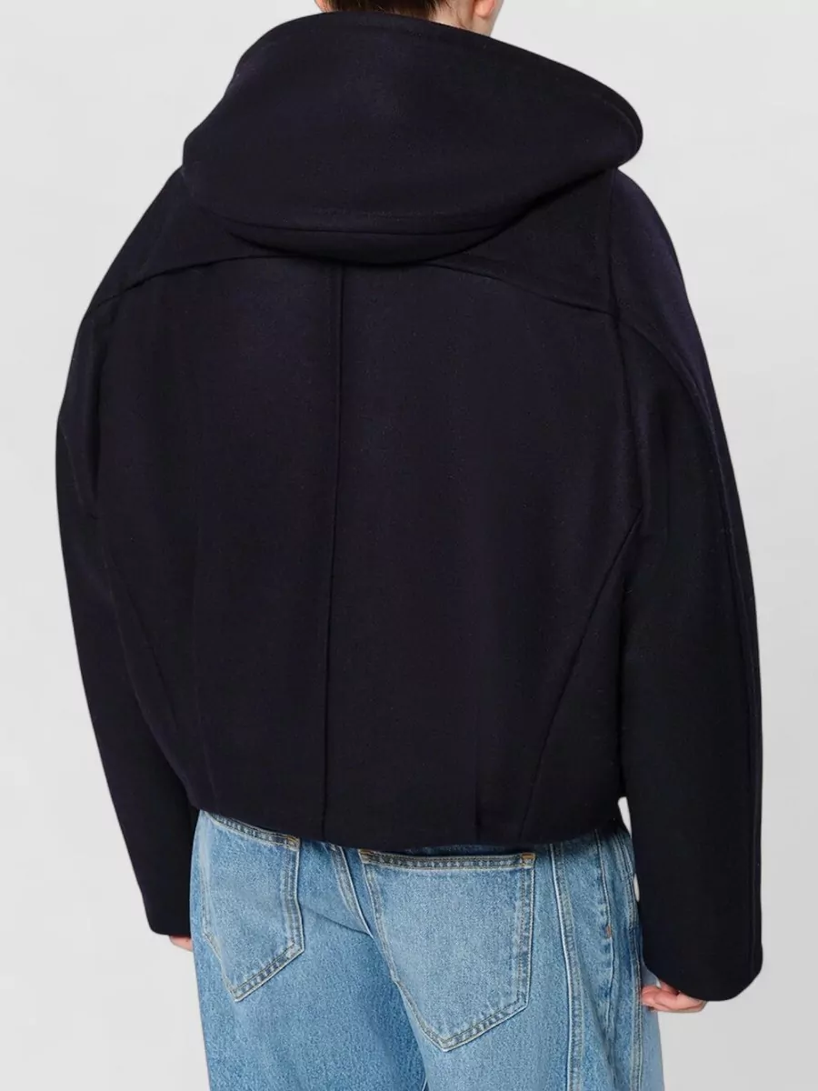 Isabel Marant Wool Cashmere Hooded Oversized Single Breasted Coat