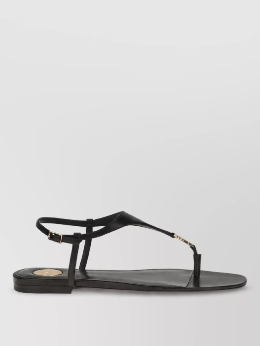 Saint Laurent Leather Flat Slides