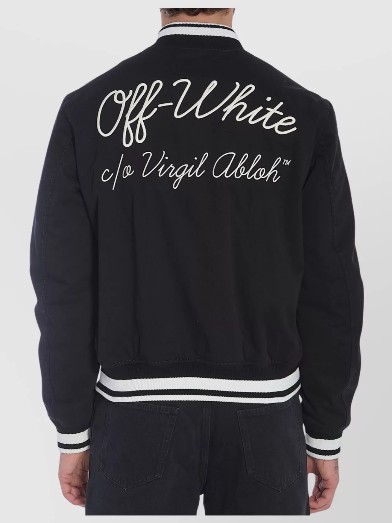 Off-White Varsity Souvenir Jacket Ribbed Cuffs